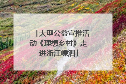 大型公益宣推活动《理想乡村》走进浙江嵊泗