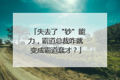 失去了“钞”能力，霸道总裁咋就变成霸道蠢才？
