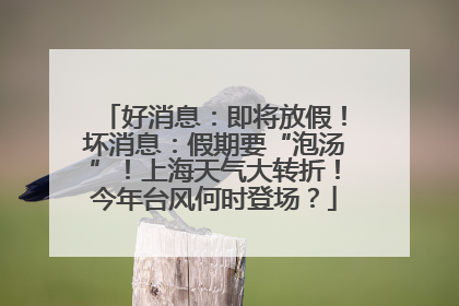 好消息：即将放假！坏消息：假期要“泡汤”！上海天气大转折！今年台风何时登场？
