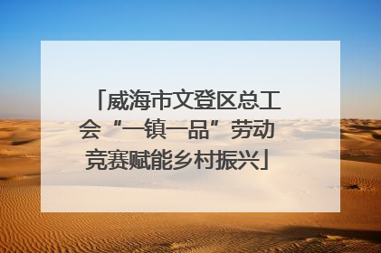 威海市文登区总工会“一镇一品”劳动竞赛赋能乡村振兴