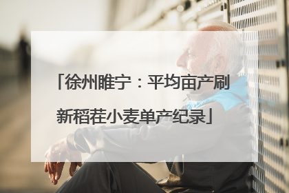 徐州睢宁：平均亩产刷新稻茬小麦单产纪录