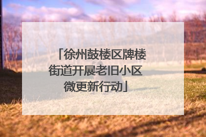 徐州鼓楼区牌楼街道开展老旧小区微更新行动
