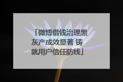 微博借钱治理黑灰产成效显著 铸就用户信任防线