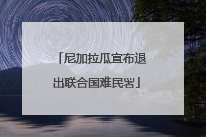 尼加拉瓜宣布退出联合国难民署