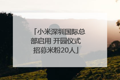 小米深圳国际总部启用 开园仪式招募米粉20人