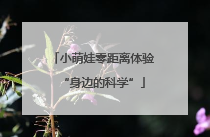小萌娃零距离体验“身边的科学”