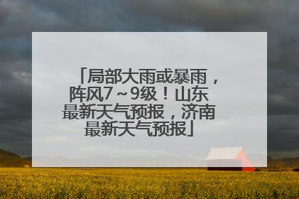 局部大雨或暴雨，阵风7～9级！山东最新天气预报，济南最新天气预报