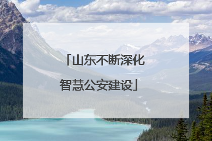 山东不断深化智慧公安建设