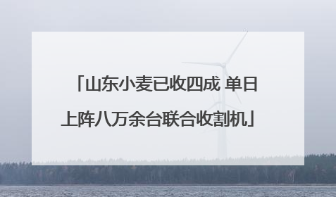 山东小麦已收四成 单日上阵八万余台联合收割机