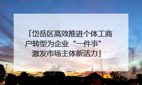 岱岳区高效推进个体工商户转型为企业“一件事” 激发市场主体新活力