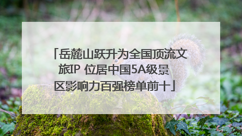 岳麓山跃升为全国顶流文旅IP 位居中国5A级景区影响力百强榜单前十