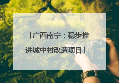 广西南宁：稳步推进城中村改造项目