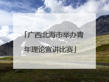 广西北海市举办青年理论宣讲比赛