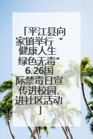 平江县向家镇举行“健康人生 绿色无毒”6.26国际禁毒日宣传进校园、进社区活动