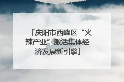庆阳市西峰区“火辣产业”激活集体经济发展新引擎
