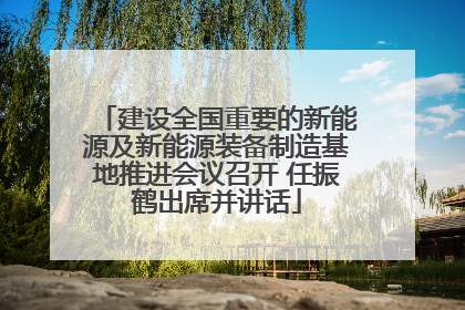 建设全国重要的新能源及新能源装备制造基地推进会议召开 任振鹤出席并讲话