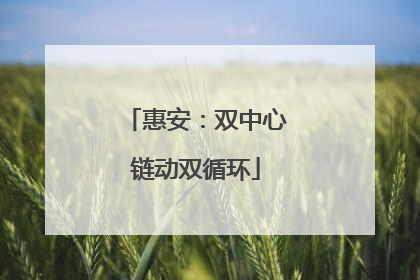 惠安：双中心链动双循环