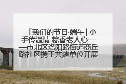 我们的节日·端午│小手传温情 粽香老人心——市北区洛阳路街道商丘路社区携手共建单位开展端午主题活动