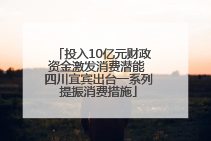 投入10亿元财政资金激发消费潜能 四川宜宾出台一系列提振消费措施