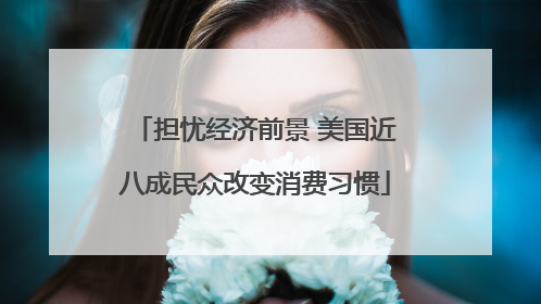 担忧经济前景 美国近八成民众改变消费习惯