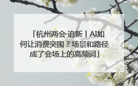 杭州两会·追新丨AI如何让消费突围？场景和路径成了会场上的高频词