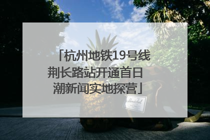 杭州地铁19号线荆长路站开通首日 潮新闻实地探营