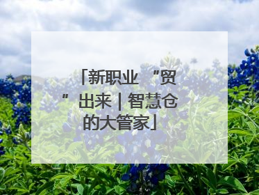 新职业 “贸”出来｜智慧仓的大管家
