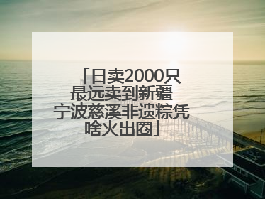 日卖2000只 最远卖到新疆 宁波慈溪非遗粽凭啥火出圈