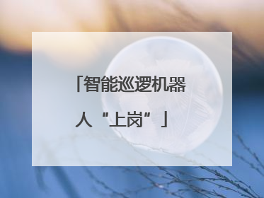 智能巡逻机器人“上岗”