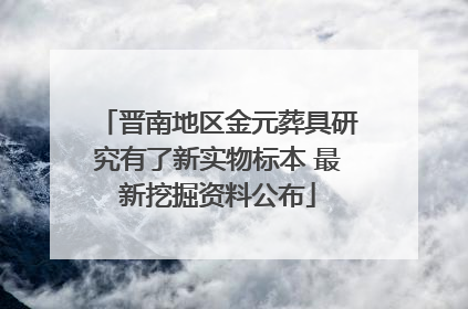 晋南地区金元葬具研究有了新实物标本 最新挖掘资料公布