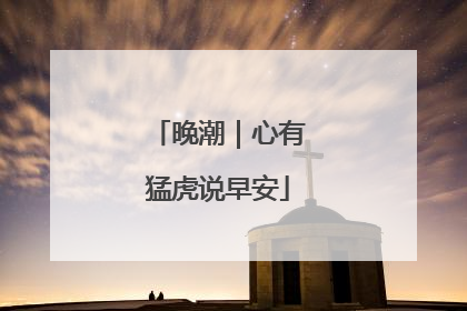 晚潮｜心有猛虎说早安