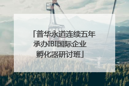 普华永道连续五年承办IBI国际企业孵化器研讨班