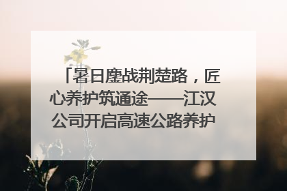 暑日鏖战荆楚路，匠心养护筑通途——江汉公司开启高速公路养护专项工程建设热潮