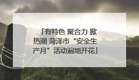 有特色 聚合力 掀热潮 菏泽市“安全生产月”活动遍地开花