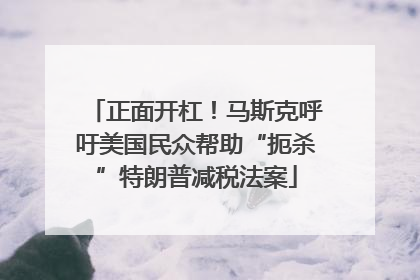 正面开杠！马斯克呼吁美国民众帮助“扼杀”特朗普减税法案
