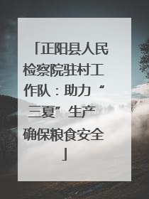正阳县人民检察院驻村工作队：助力“三夏”生产 确保粮食安全