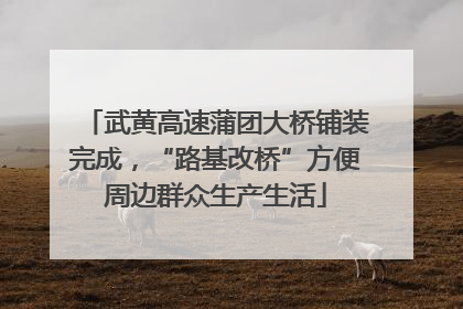 武黄高速蒲团大桥铺装完成，“路基改桥”方便周边群众生产生活