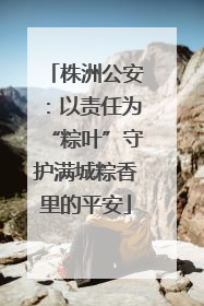 株洲公安：以责任为“粽叶”守护满城粽香里的平安
