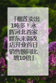 榴莲卖出1吨多！永辉河北首家胖东来调改店开业首日销售额同比增10倍