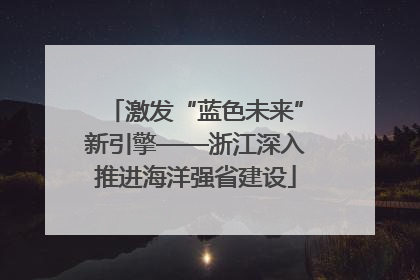 激发“蓝色未来”新引擎——浙江深入推进海洋强省建设