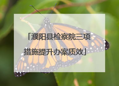 濮阳县检察院三项措施提升办案质效
