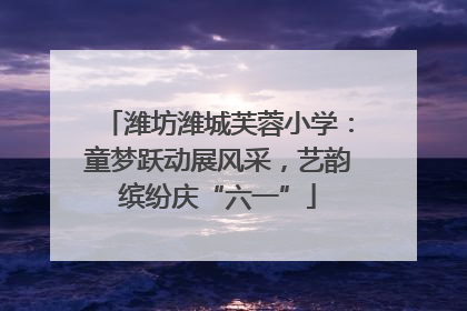 潍坊潍城芙蓉小学：童梦跃动展风采，艺韵缤纷庆“六一”