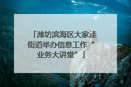 潍坊滨海区大家洼街道举办信息工作“业务大讲堂”