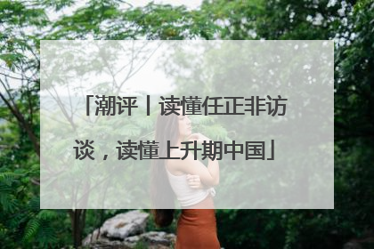 潮评丨读懂任正非访谈，读懂上升期中国