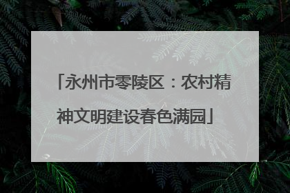 永州市零陵区：农村精神文明建设春色满园