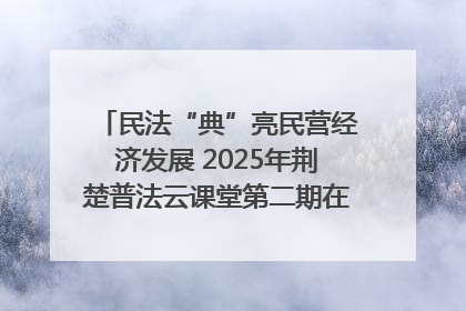 民法“典”亮民营经济发展 2025年荆楚普法云课堂第二期在武汉客厅开讲