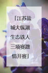 江苏盐城大纵湖生态铁人三项赛激情开赛