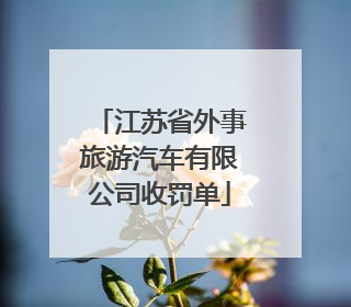 江苏省外事旅游汽车有限公司收罚单