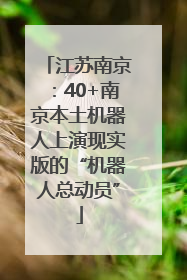 江苏南京：40+南京本土机器人上演现实版的“机器人总动员”