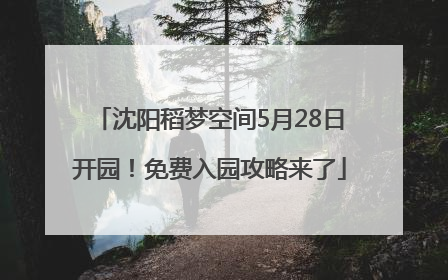 沈阳稻梦空间5月28日开园！免费入园攻略来了